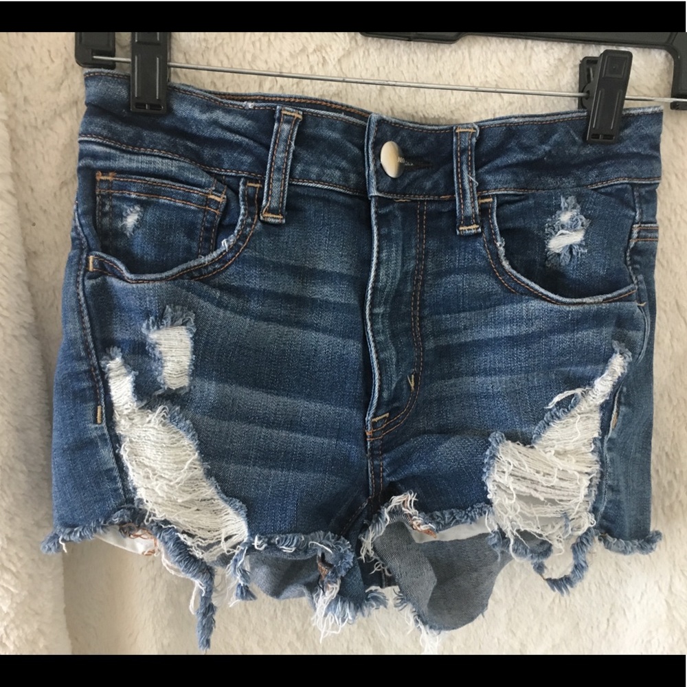 Blue American eagle jean shorts